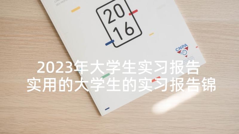 2023年大学生实习报告 实用的大学生的实习报告锦集(优质5篇)