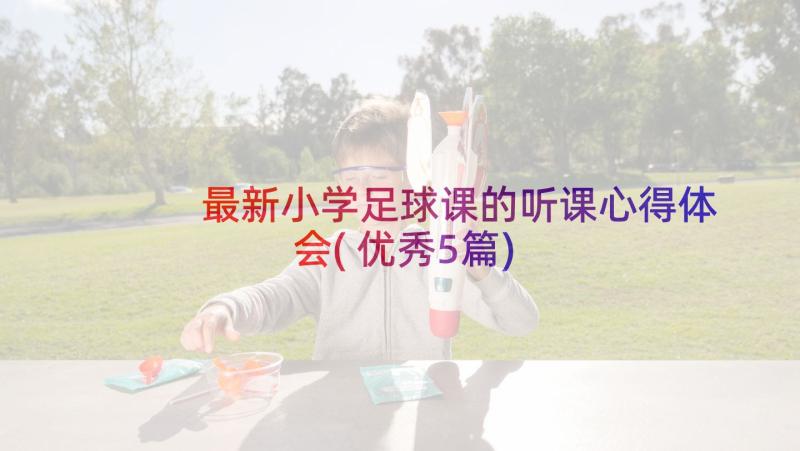 最新小学足球课的听课心得体会(优秀5篇)