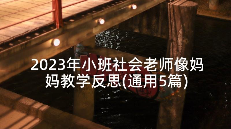 2023年小班社会老师像妈妈教学反思(通用5篇)