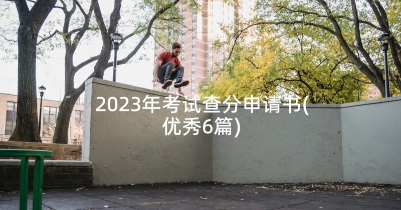 2023年考试查分申请书(优秀6篇)