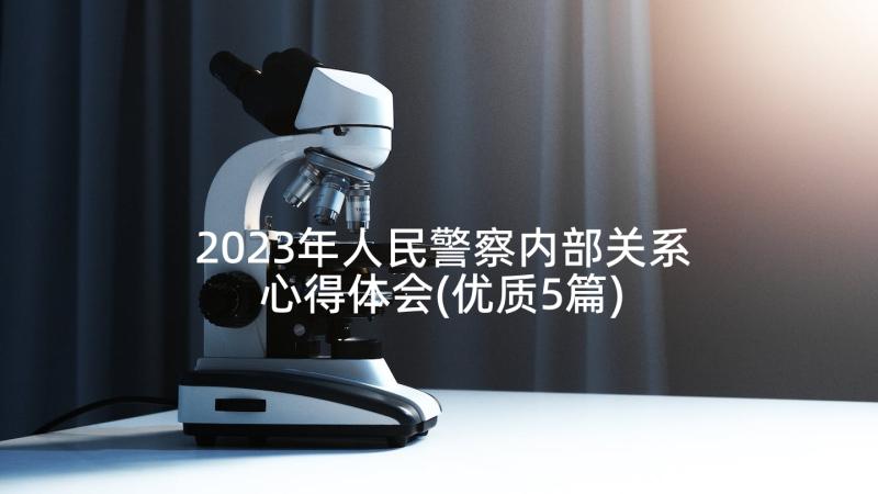 2023年人民警察内部关系心得体会(优质5篇)