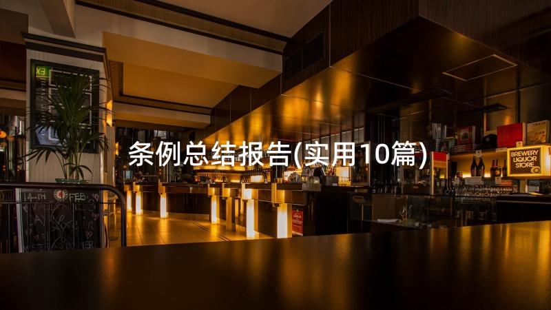 条例总结报告(实用10篇)