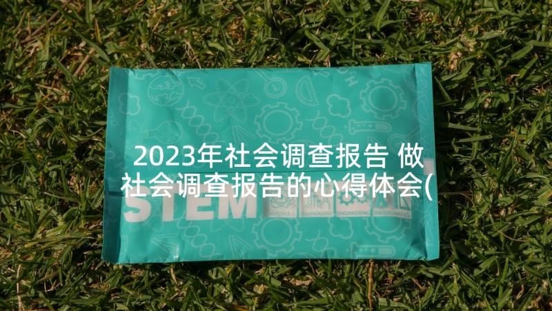 2023年社会调查报告 做社会调查报告的心得体会(优质6篇)