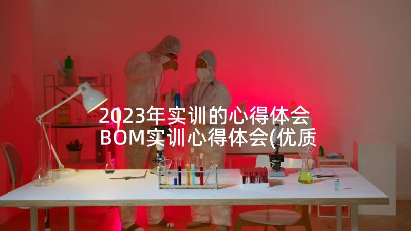 2023年实训的心得体会 BOM实训心得体会(优质6篇)