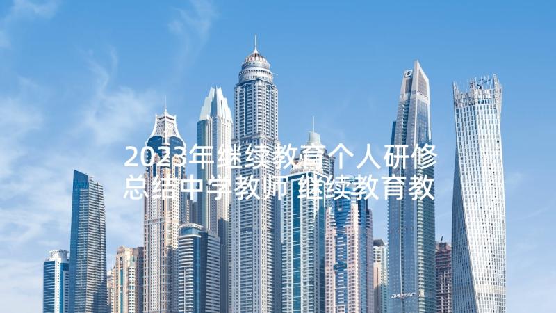 2023年继续教育个人研修总结中学教师 继续教育教师个人研修总结(通用5篇)