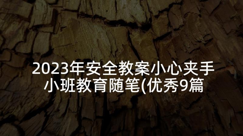 2023年安全教案小心夹手 小班教育随笔(优秀9篇)