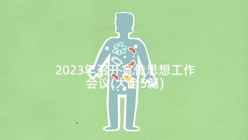 2023年召开宣传思想工作会议(大全5篇)