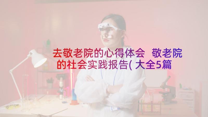 去敬老院的心得体会 敬老院的社会实践报告(大全5篇)