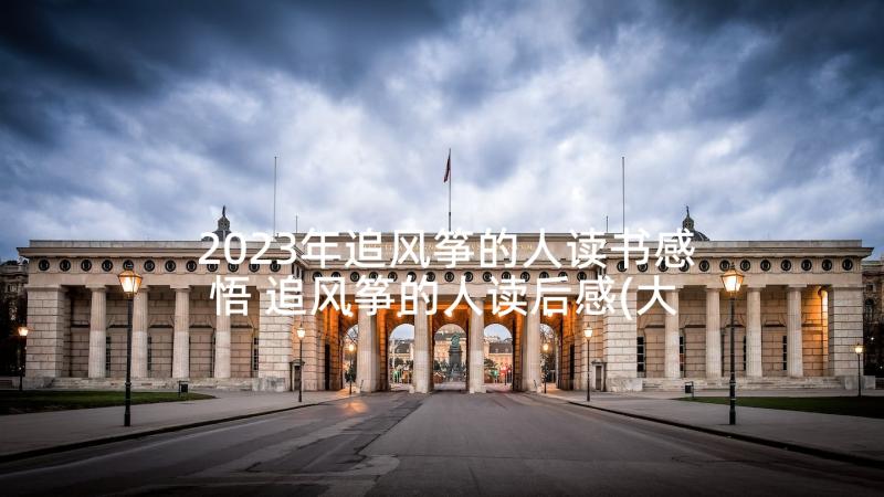 2023年追风筝的人读书感悟 追风筝的人读后感(大全7篇)