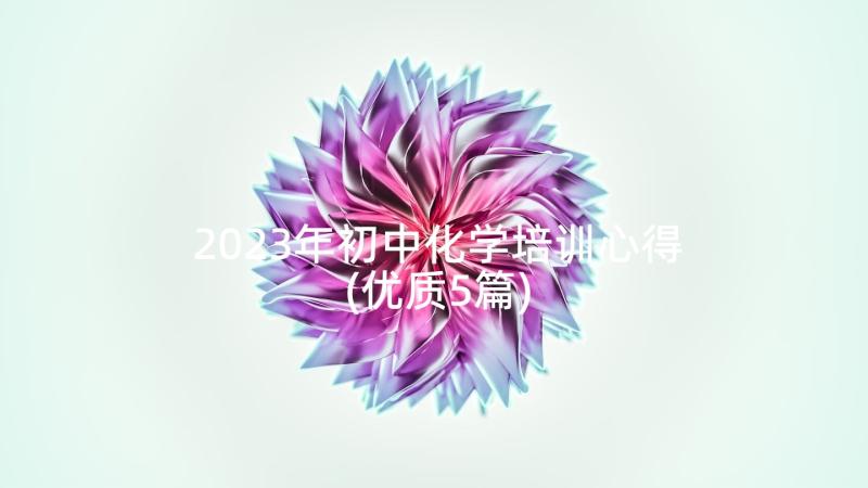 2023年初中化学培训心得(优质5篇)