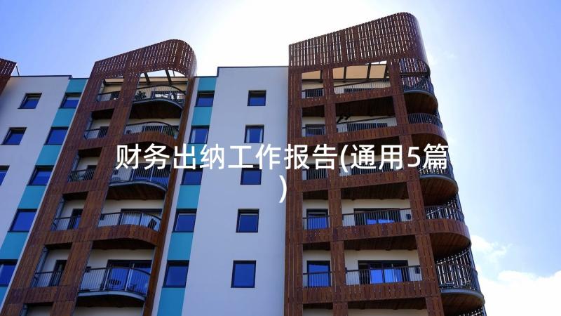 财务出纳工作报告(通用5篇)