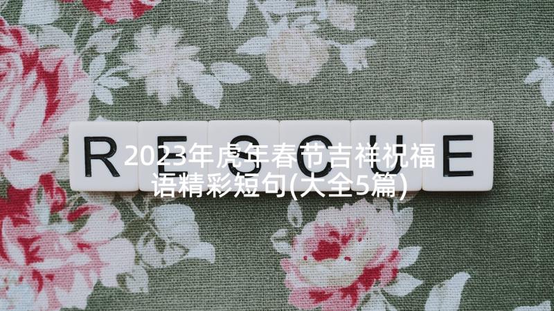 2023年虎年春节吉祥祝福语精彩短句(大全5篇)