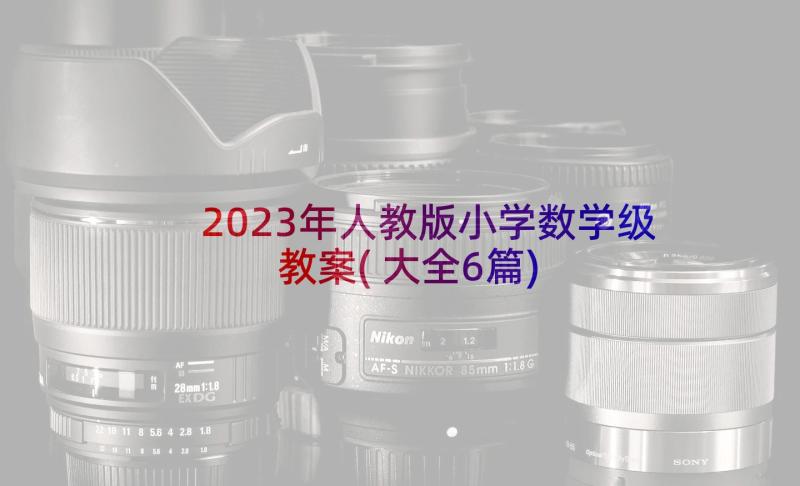 2023年人教版小学数学级教案(大全6篇)