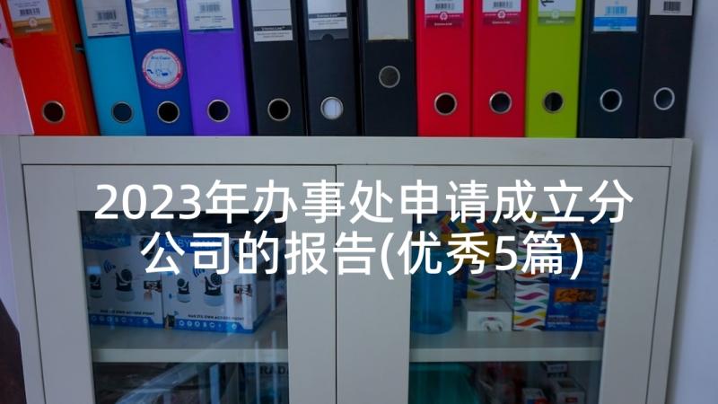 2023年办事处申请成立分公司的报告(优秀5篇)