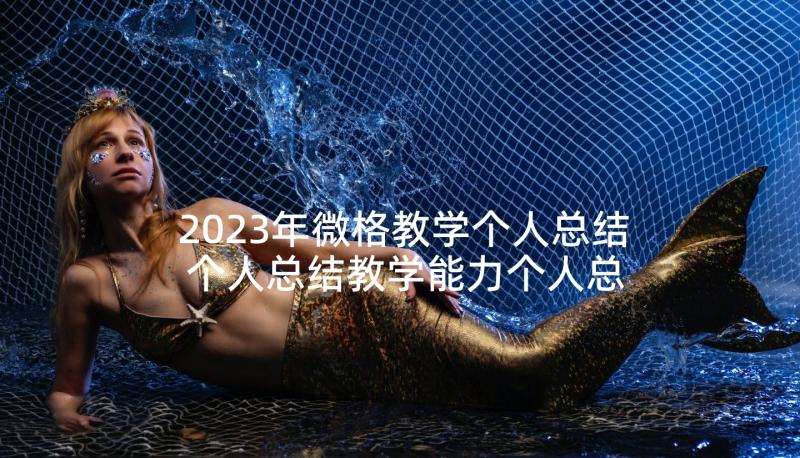 2023年微格教学个人总结 个人总结教学能力个人总结(通用8篇)