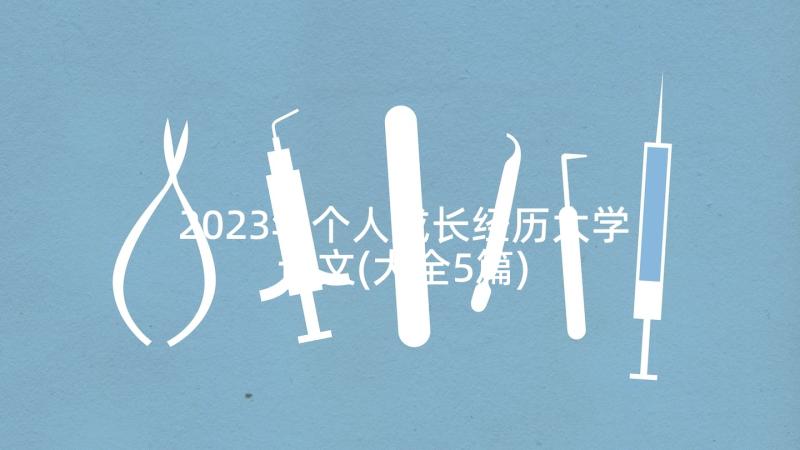 2023年个人成长经历大学论文(大全5篇)