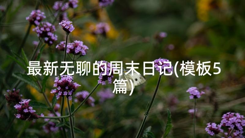 最新无聊的周末日记(模板5篇)