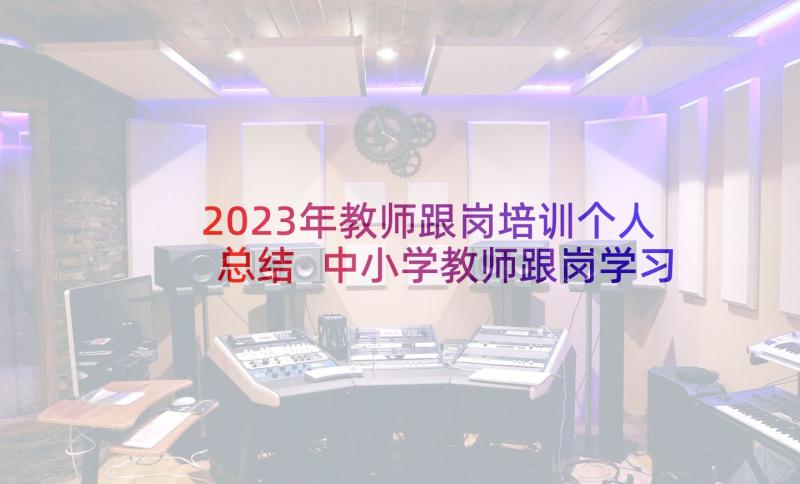 2023年教师跟岗培训个人总结 中小学教师跟岗学习个人总结(通用5篇)