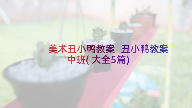 美术丑小鸭教案 丑小鸭教案中班(大全5篇)