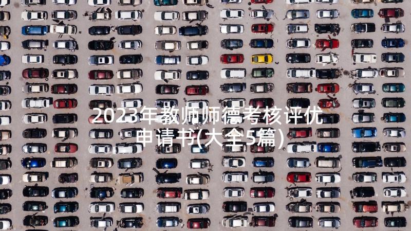 2023年教师师德考核评优申请书(大全5篇)