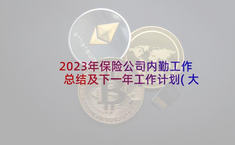 2023年保险公司内勤工作总结及下一年工作计划(大全7篇)