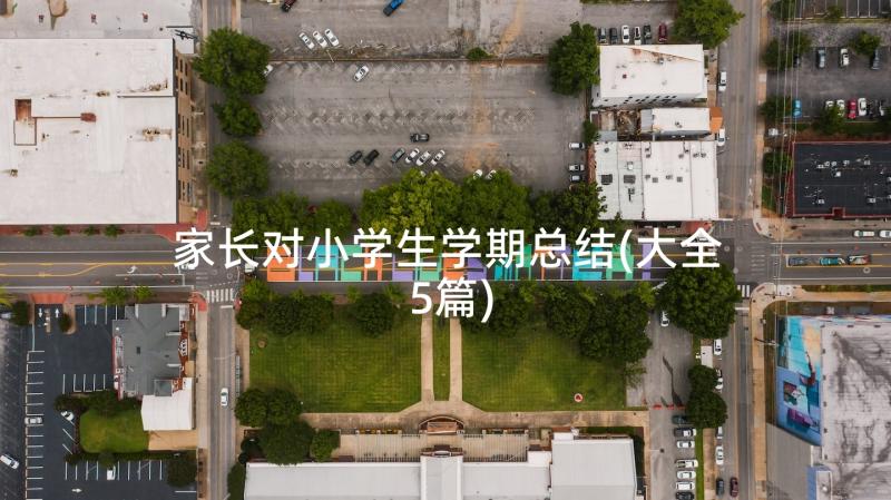 家长对小学生学期总结(大全5篇)