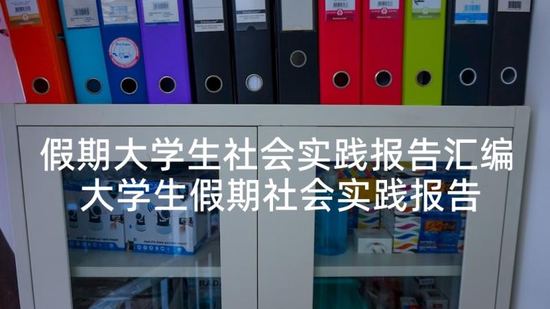 假期大学生社会实践报告汇编 大学生假期社会实践报告(汇总7篇)