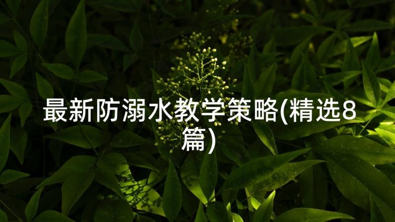 最新防溺水教学策略(精选8篇)