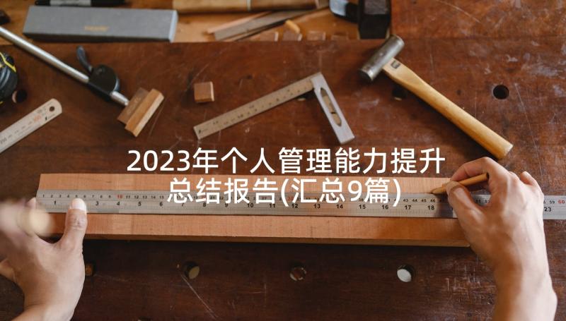 2023年个人管理能力提升总结报告(汇总9篇)