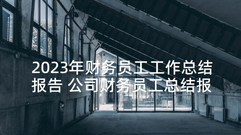 2023年财务员工工作总结报告 公司财务员工总结报告(优秀5篇)