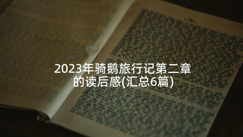 2023年骑鹅旅行记第二章的读后感(汇总6篇)