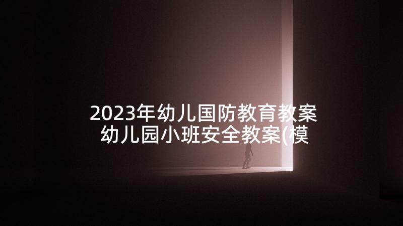 2023年幼儿国防教育教案 幼儿园小班安全教案(模板8篇)