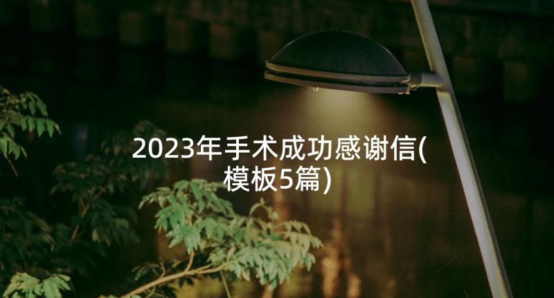 2023年手术成功感谢信(模板5篇)