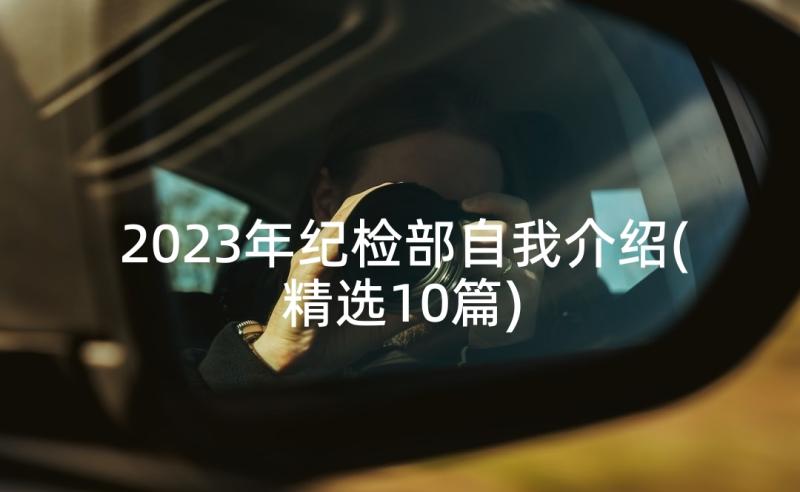 2023年纪检部自我介绍(精选10篇)