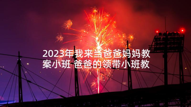 2023年我来当爸爸妈妈教案小班 爸爸的领带小班教案(模板7篇)