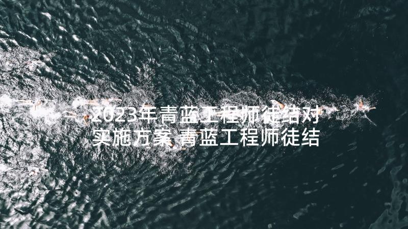 2023年青蓝工程师徒结对实施方案 青蓝工程师徒结对活动方案(实用6篇)