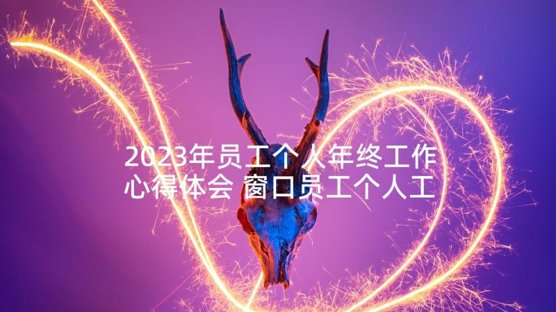 2023年员工个人年终工作心得体会 窗口员工个人工作心得体会(大全5篇)