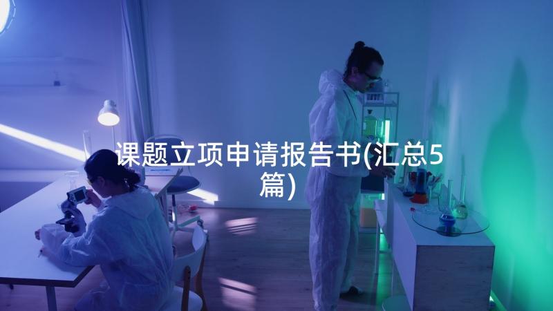 课题立项申请报告书(汇总5篇)