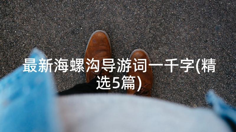 最新海螺沟导游词一千字(精选5篇)