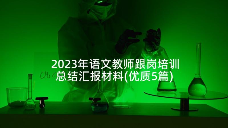 2023年语文教师跟岗培训总结汇报材料(优质5篇)