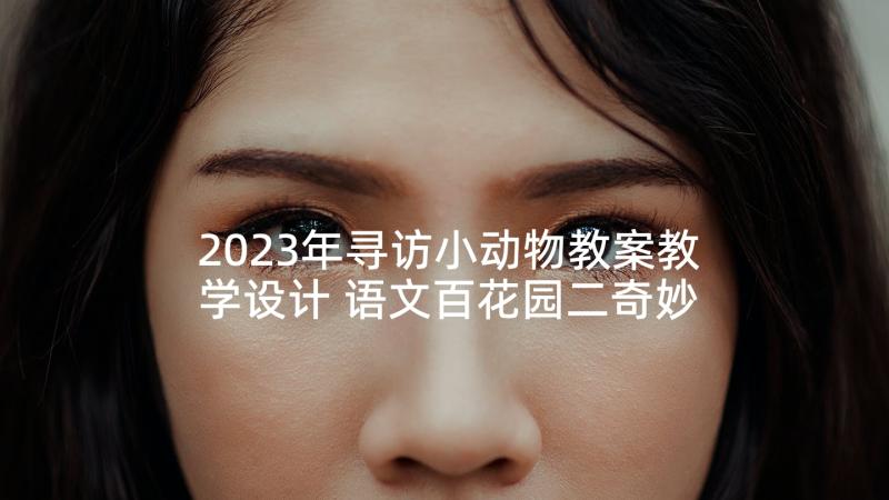 2023年寻访小动物教案教学设计 语文百花园二奇妙的鲤鱼溪动物明星(精选5篇)