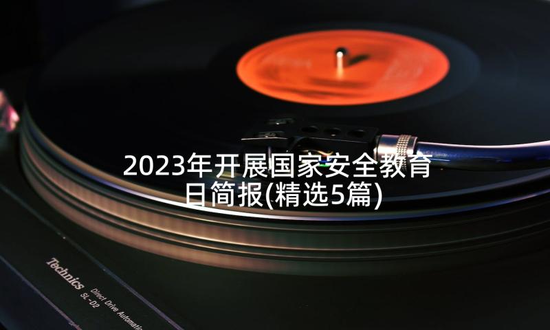 2023年开展国家安全教育日简报(精选5篇)