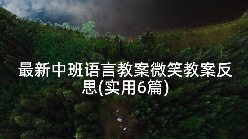 最新中班语言教案微笑教案反思(实用6篇)