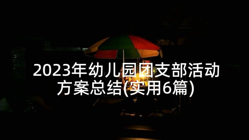 2023年幼儿园团支部活动方案总结(实用6篇)