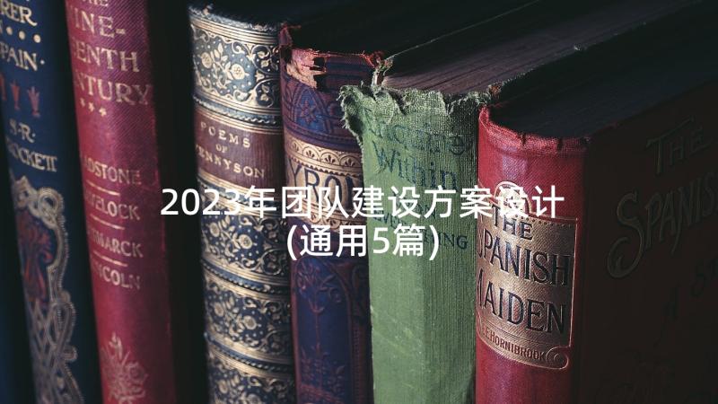 2023年团队建设方案设计(通用5篇)