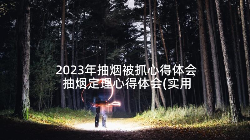 2023年抽烟被抓心得体会 抽烟定理心得体会(实用5篇)