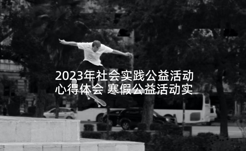 2023年社会实践公益活动心得体会 寒假公益活动实践个人心得体会(精选5篇)