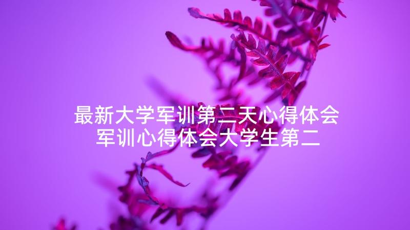 最新大学军训第二天心得体会 军训心得体会大学生第二天(通用5篇)