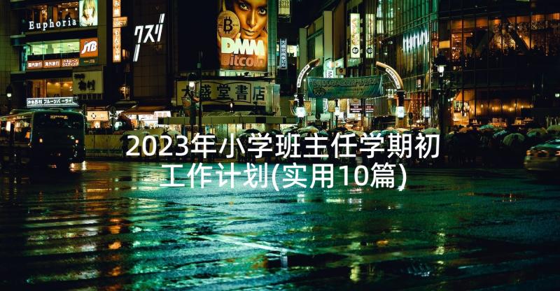 2023年小学班主任学期初工作计划(实用10篇)