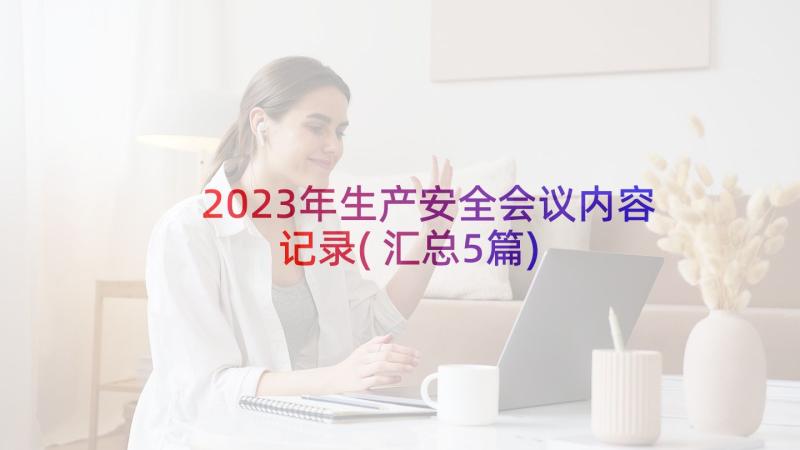 2023年生产安全会议内容记录(汇总5篇)